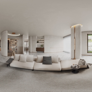 现代1F客厅全景