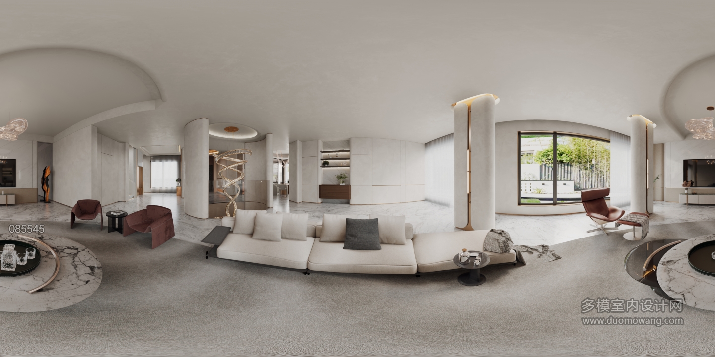 现代1F客厅全景