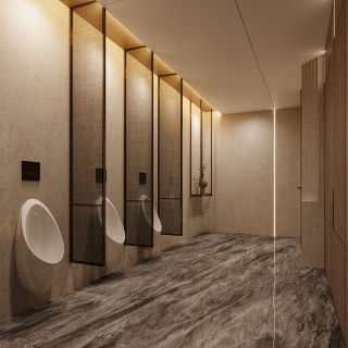 现代卫生间特写侧