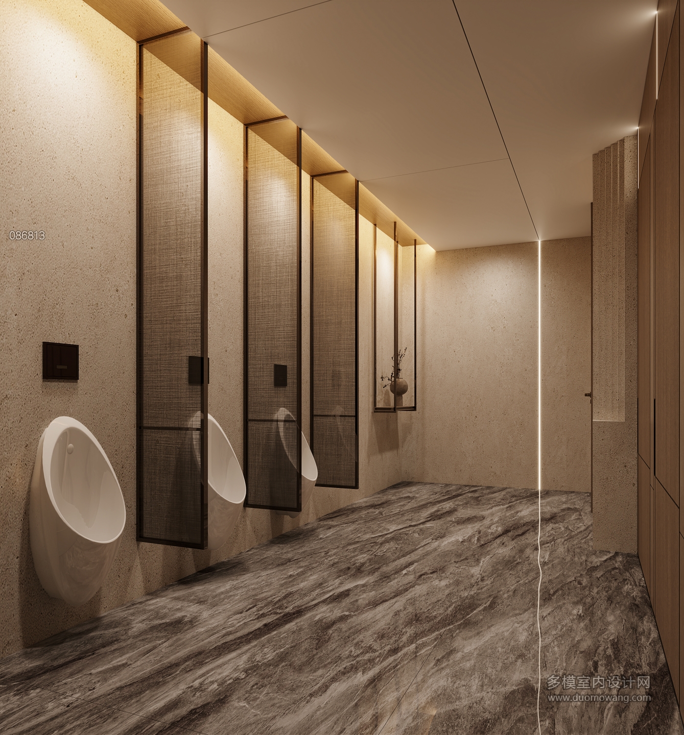 现代卫生间特写侧