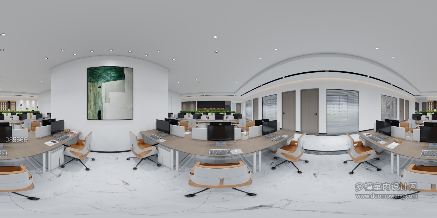 现代办公区全景