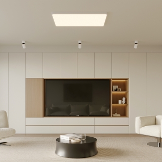 日式原木电视墙