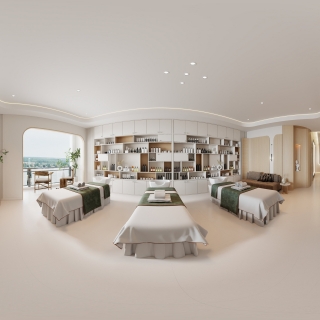 现代原木-美容院大厅