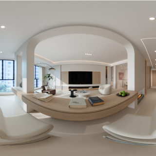 现代原木客餐厅