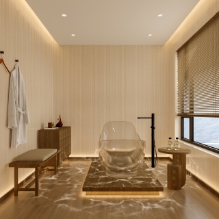 新中式艾灸馆水疗室静态