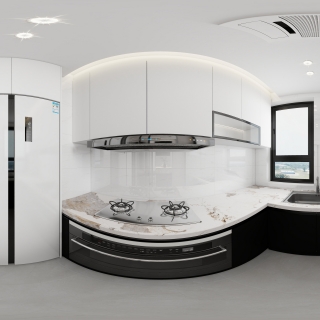 现代黑白灰厨房