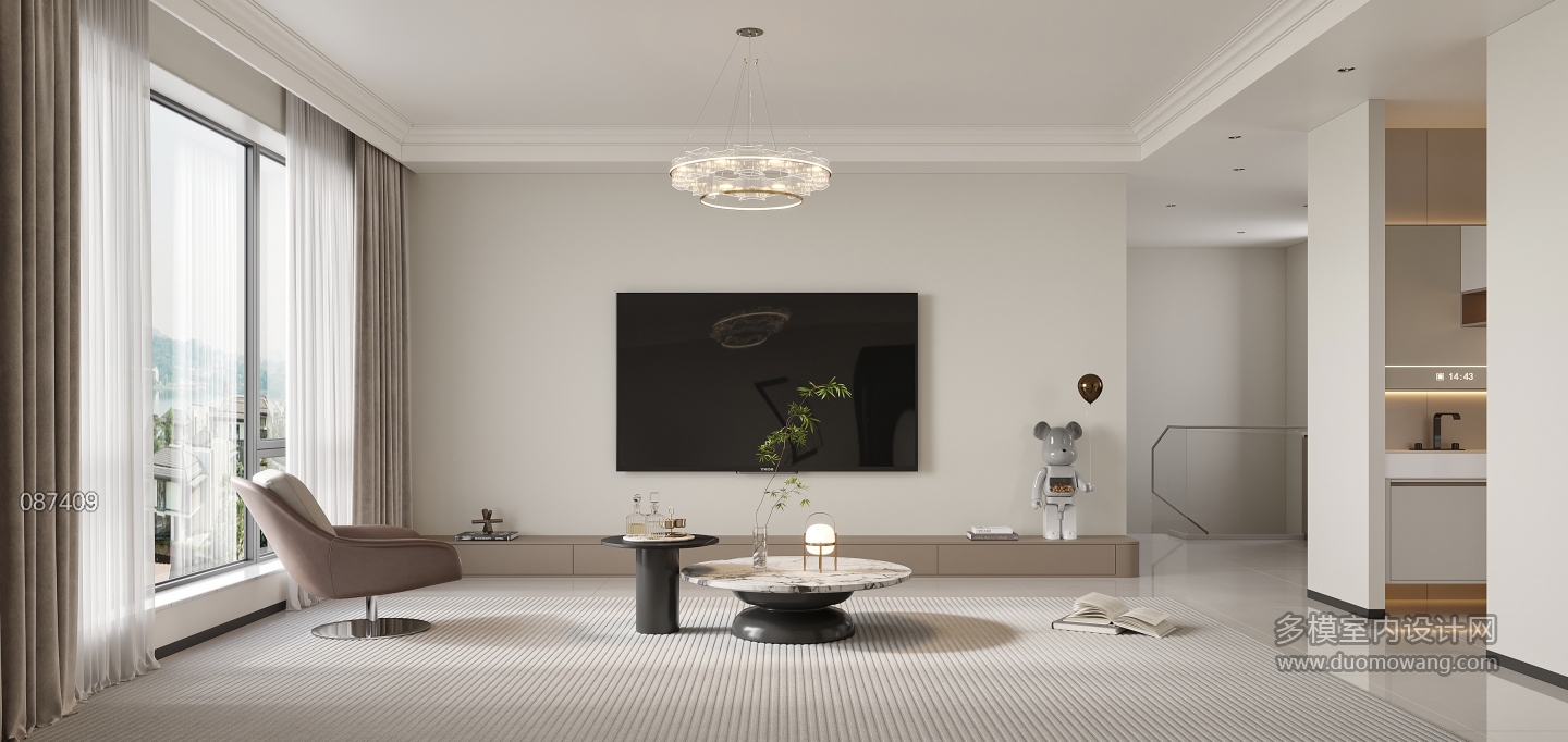 二楼起居室电视