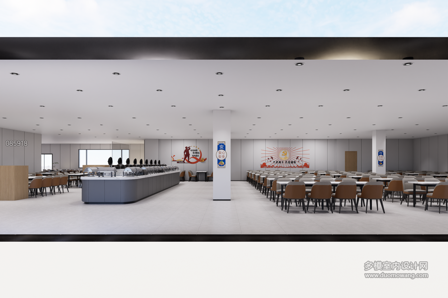 现代食堂大厅