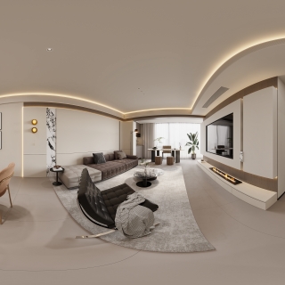 现代客餐厅全景