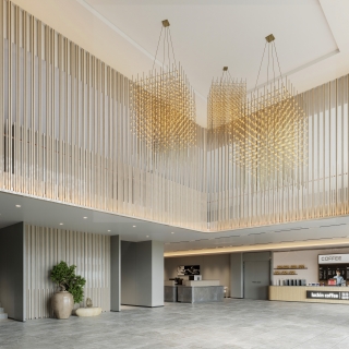现代酒店大堂造型3