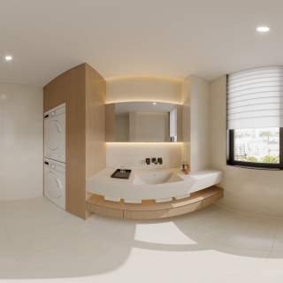 现代卫生间全景