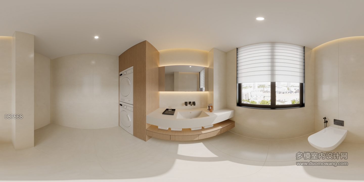 现代卫生间全景