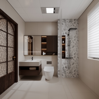 现代中古主卧卫生间