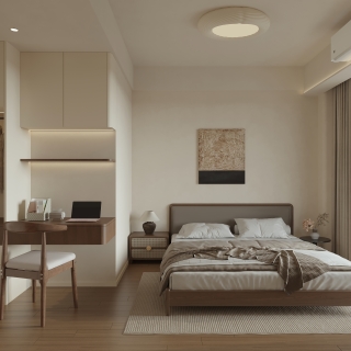 现代 中古风 次卧 单张