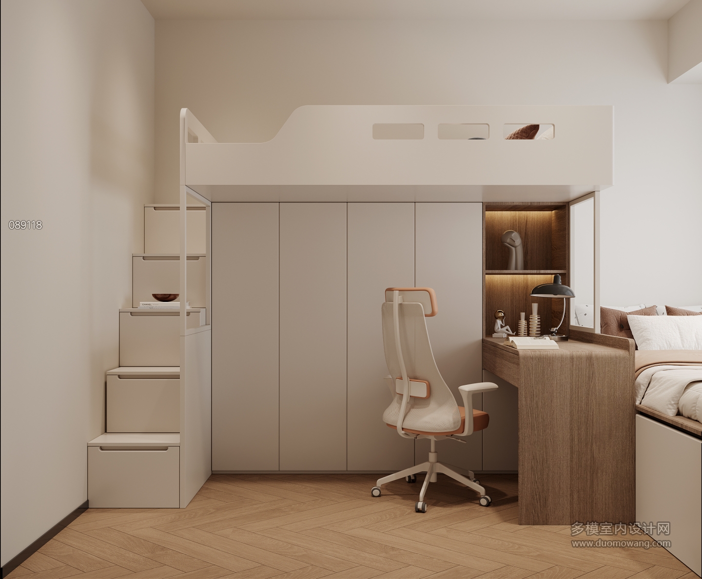 现代儿童房特写