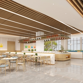 现代食堂交流人员餐厅视角二 (1) (1)