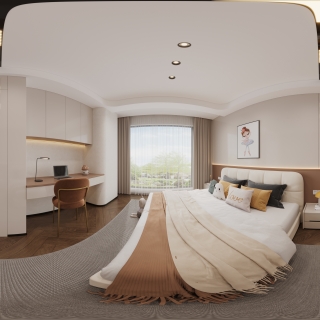 现代女孩房全景