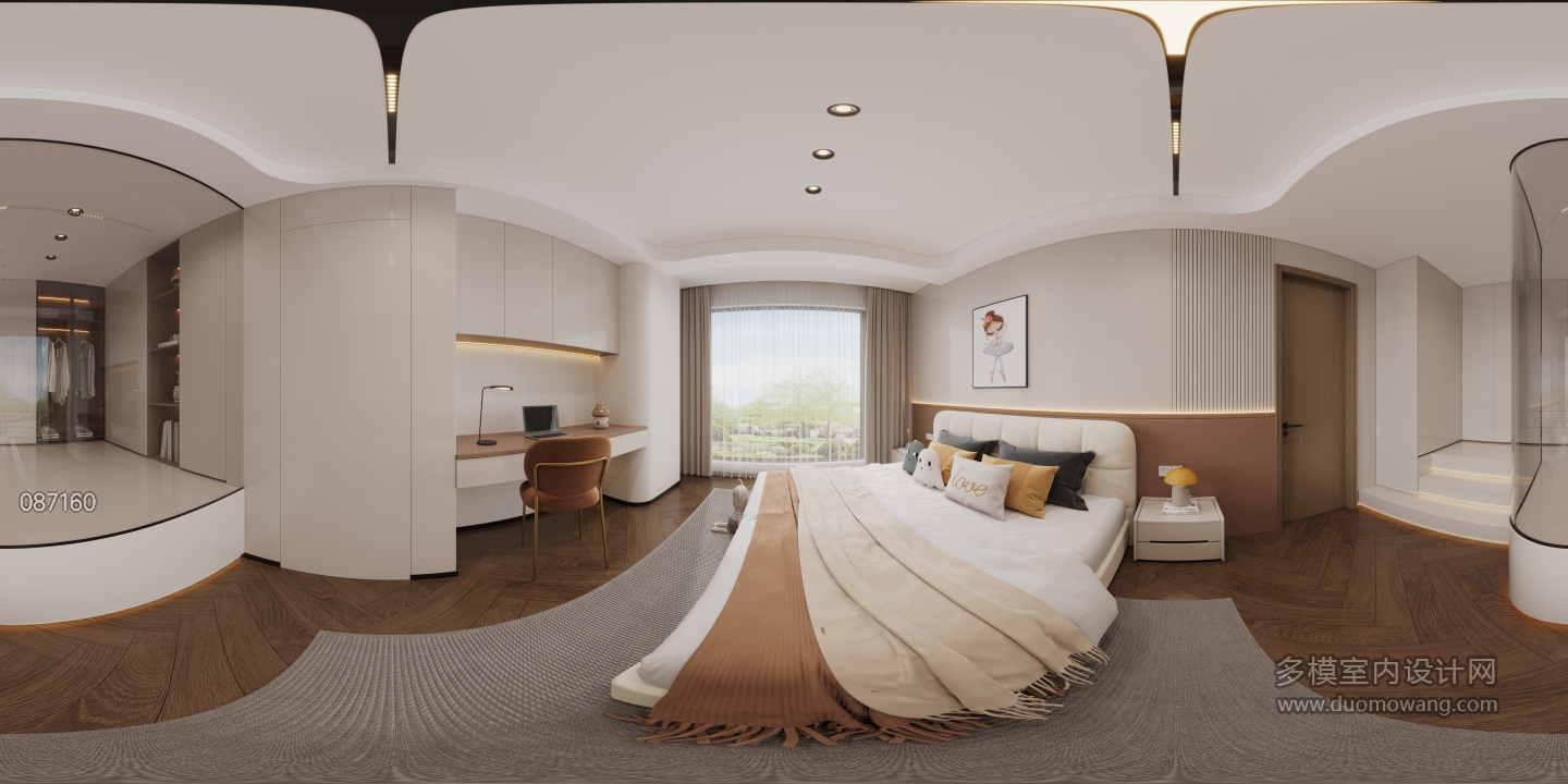 现代女孩房全景