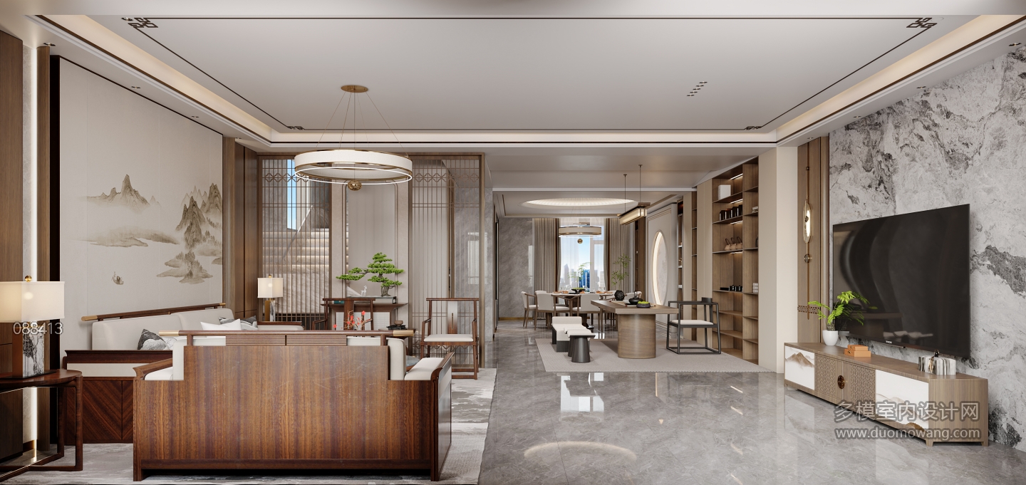 新中式 客餐厅 静态1