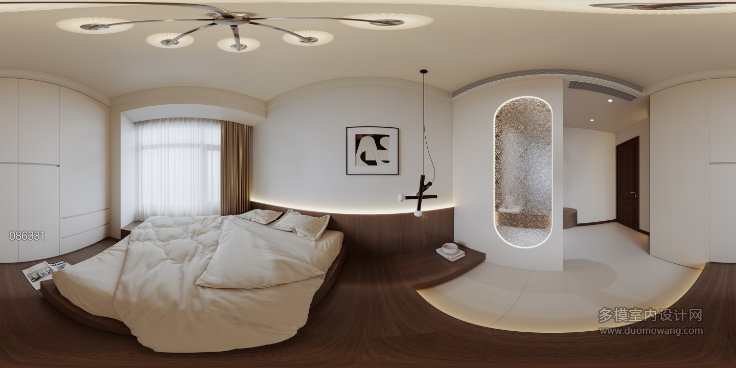 现代中古主卧全景