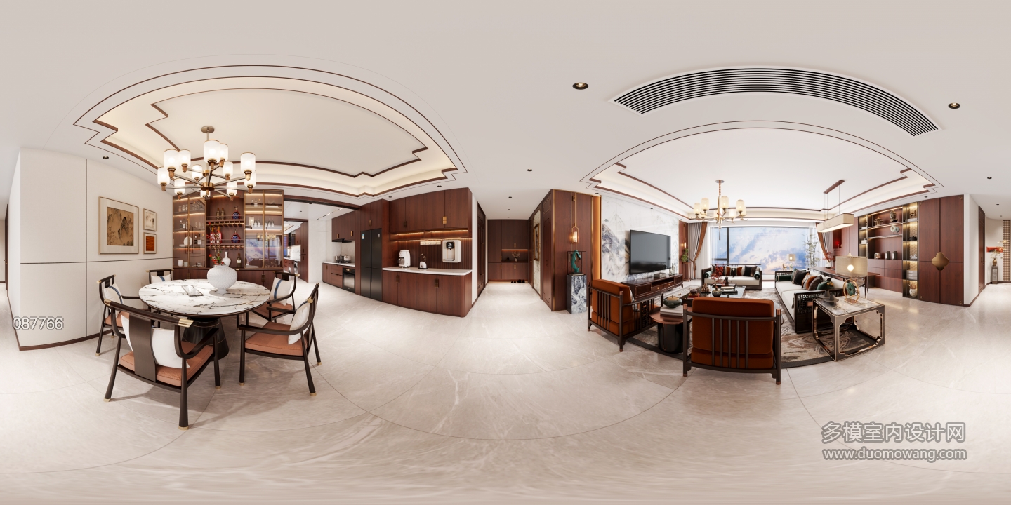 新中式客餐厅全景