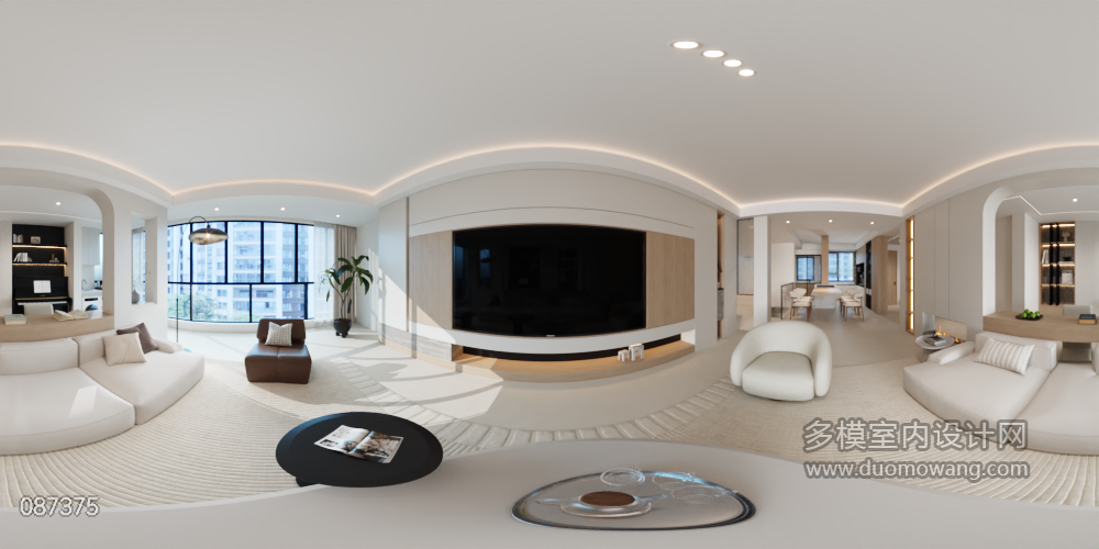 现代原木客餐厅