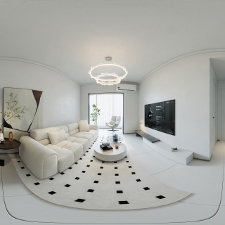 现代简约客餐厅全景