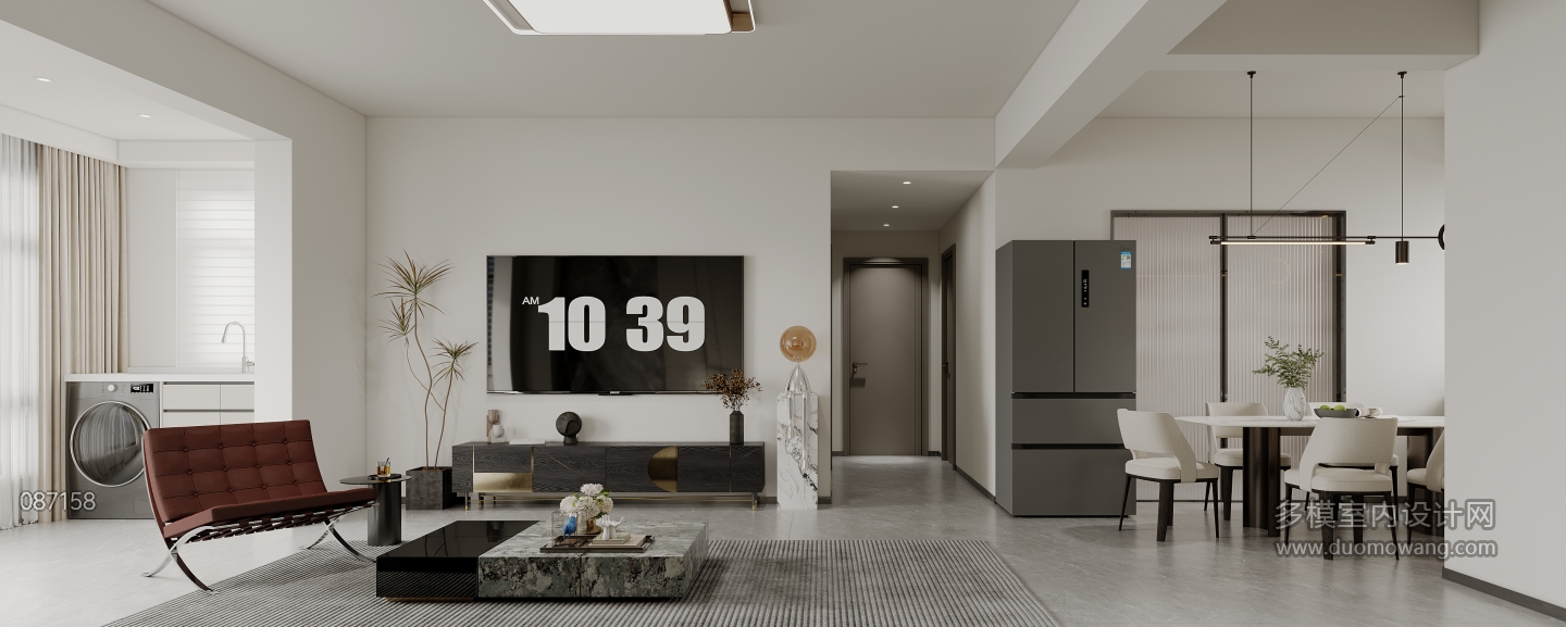 现代客厅电视背景墙