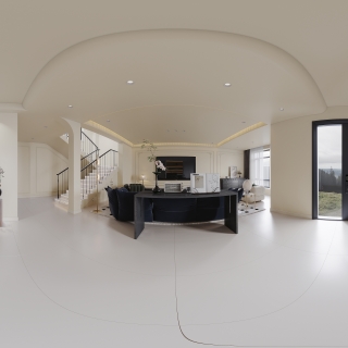 法式奶油一层门厅全景