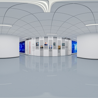 现代展厅入口全景