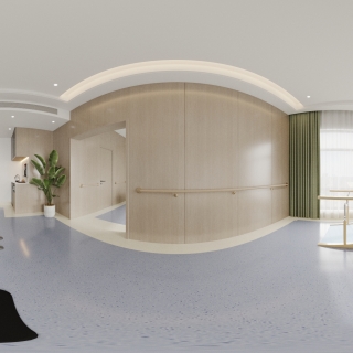 现代医院病房工区全景