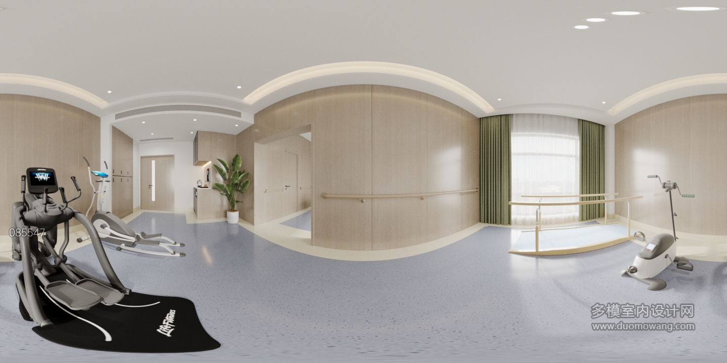 现代医院病房工区全景