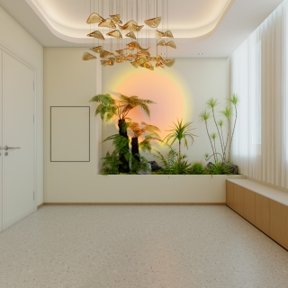 现代换鞋区特写