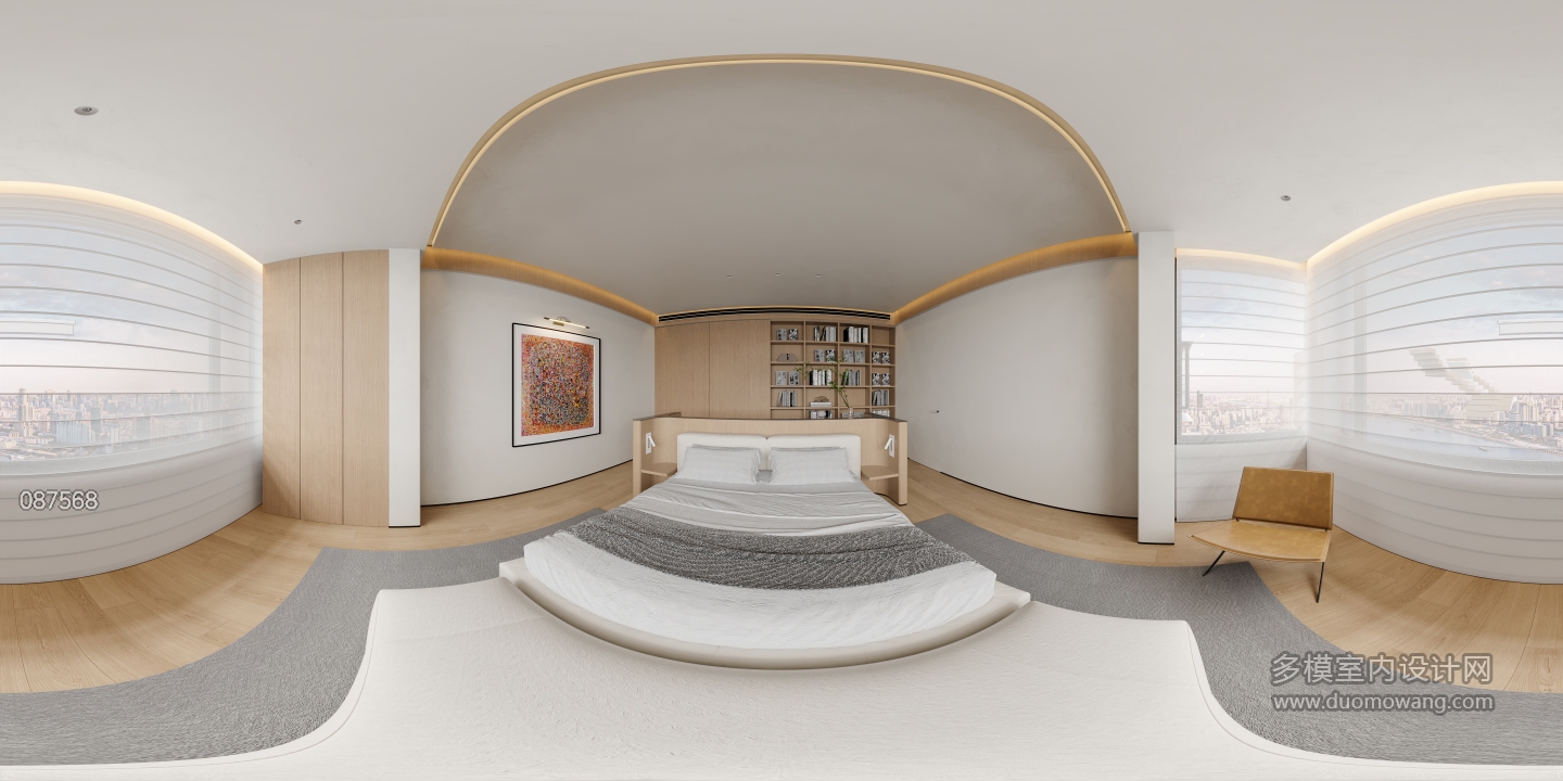 现代次卧全景