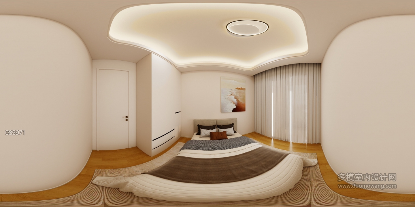 原木奶油风次卧