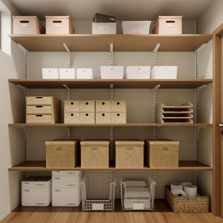 日式原木储物间