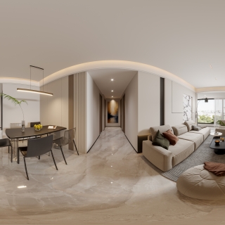 现代客餐厅全景