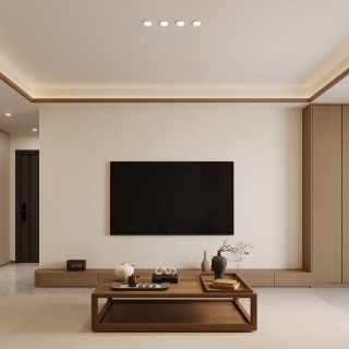 新中式客厅电视背景