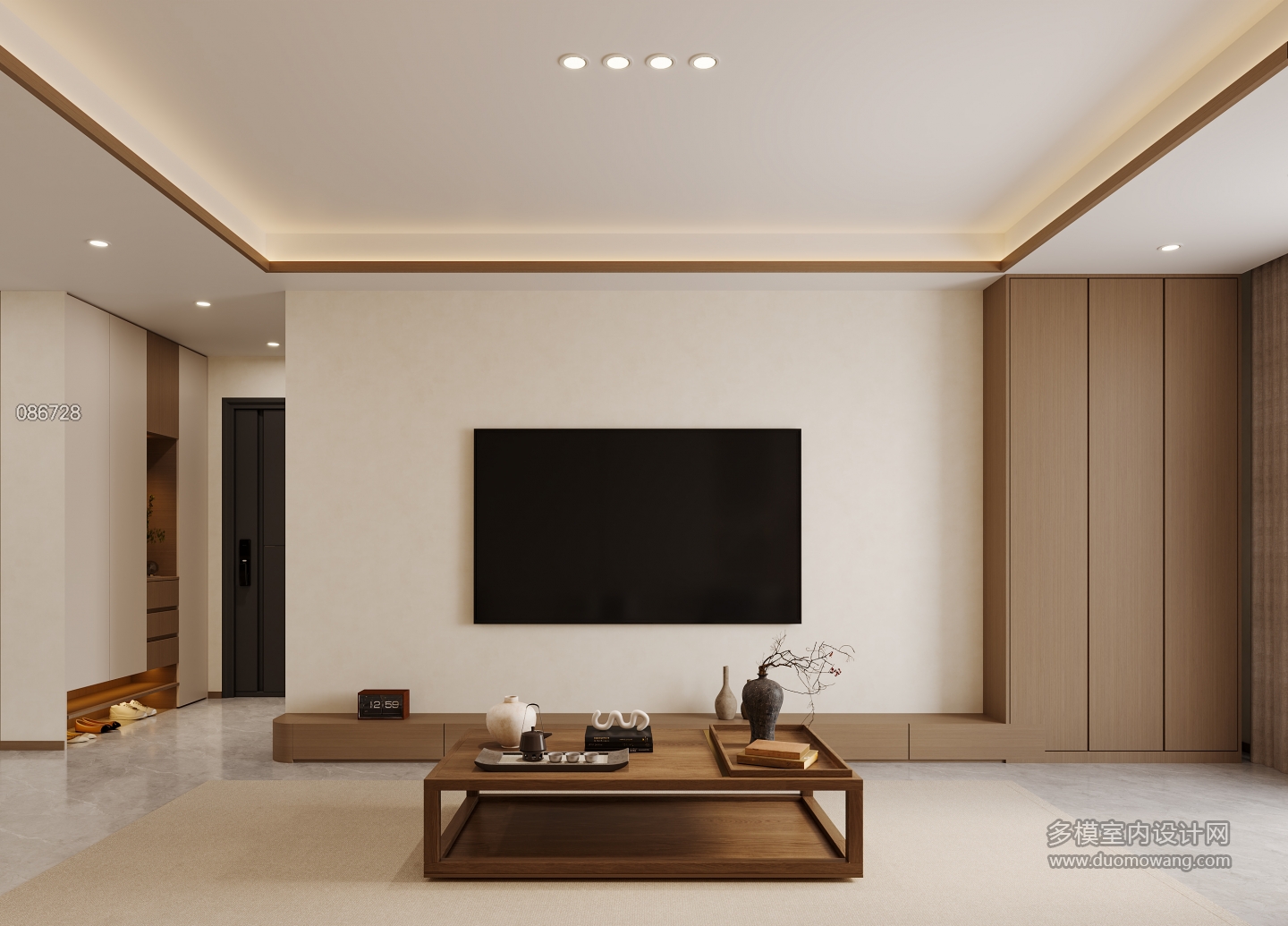 新中式客厅电视背景