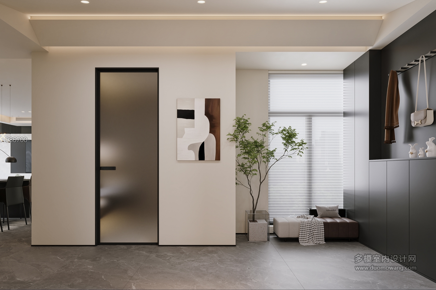 现代意式玄关特写