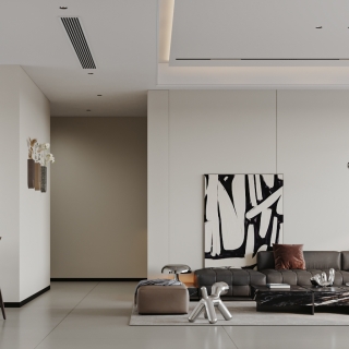 意式极简客餐厅特写