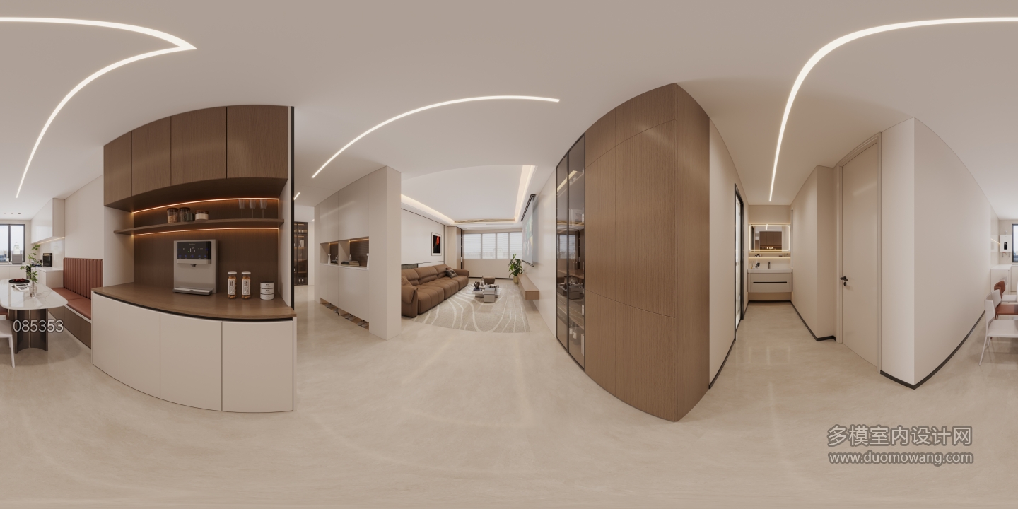 现代客餐厅全景