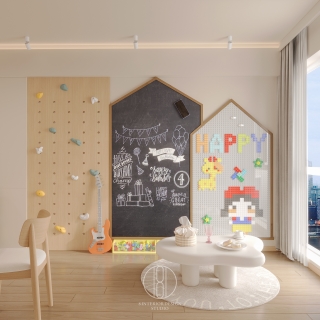 原木风儿童娱乐区