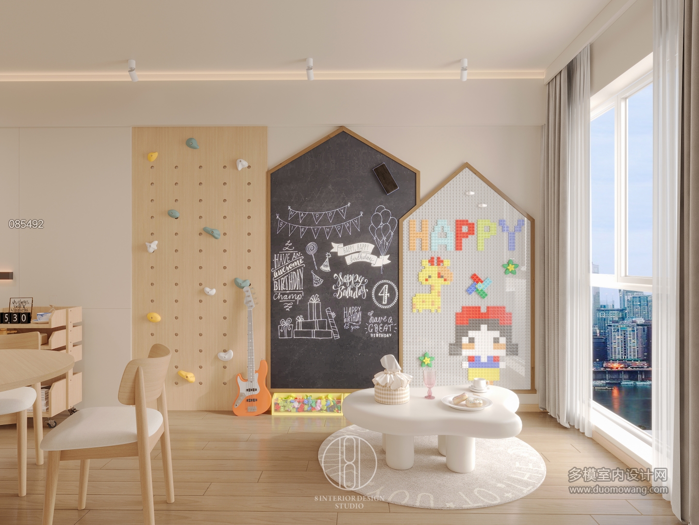 原木风儿童娱乐区