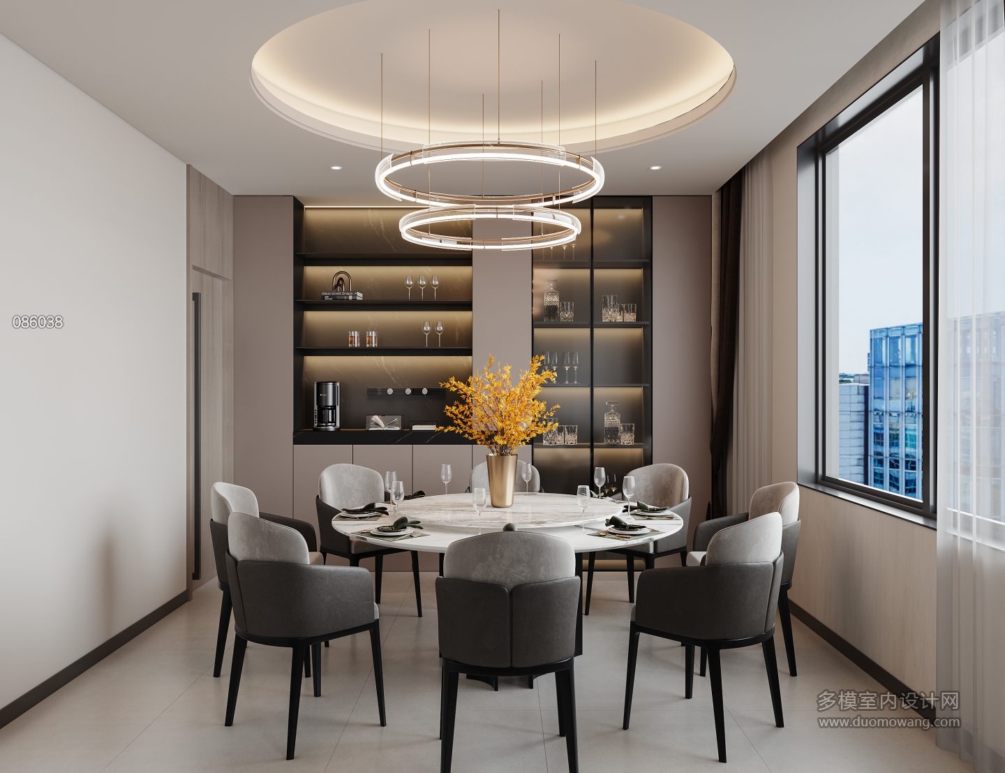 现代办公室餐厅