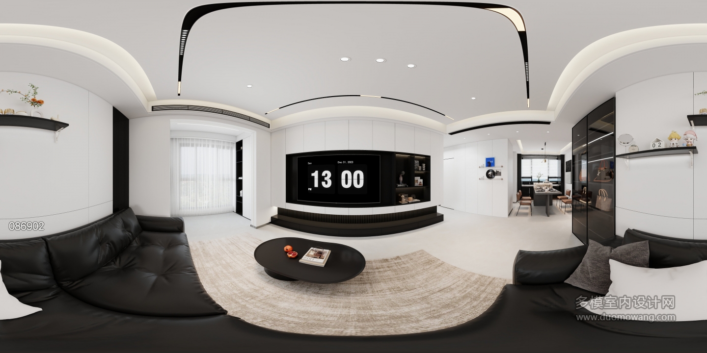 现代黑白灰客厅