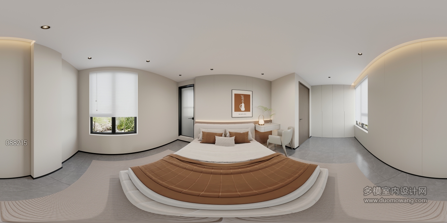 现代主卧全景