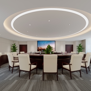 现代圆桌会议室
