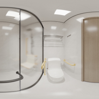 现代医院卫生间全景