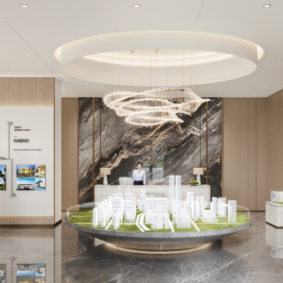 现代售楼部接待台